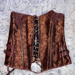 Brown adjustable corset